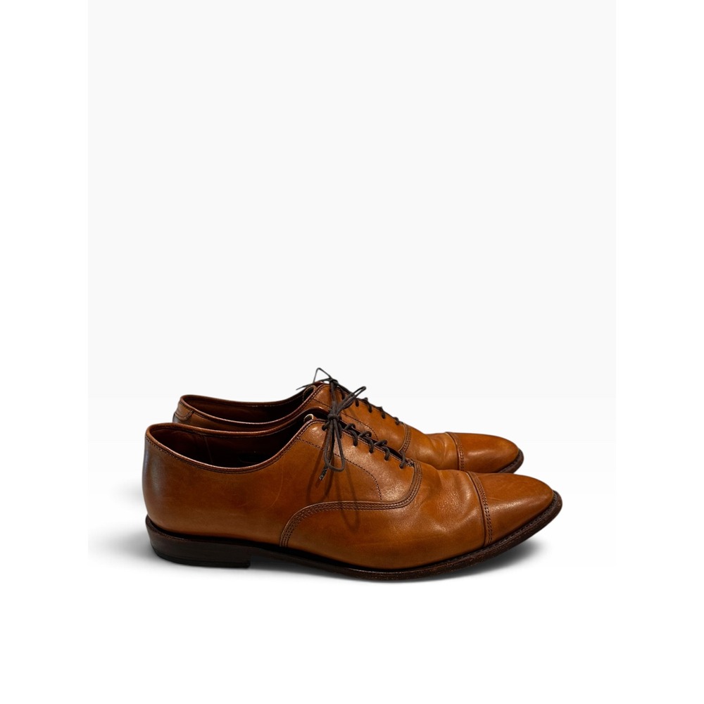 Allen Edmonds Park Avenue Mens 12 D Tan Leather Cap Toe Oxford Shoes 5955 USA